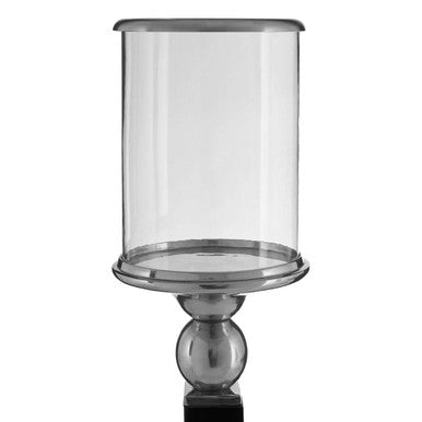 Orsina Kensington Townhouse Large Black Candle Holder | Glass & Metal