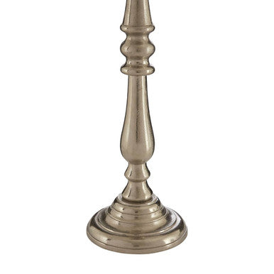 Orsina Kensington Townhouse Nickel Candle Holder – Small Glass Cup