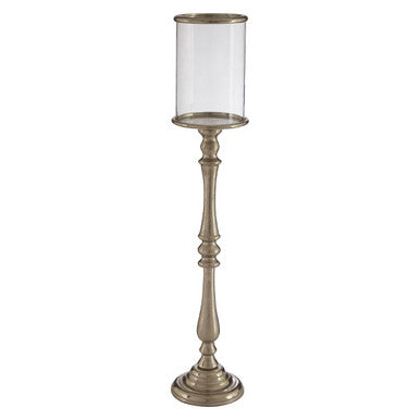 Orsina Kensington Townhouse Large Nickel Pillar Candle Holder