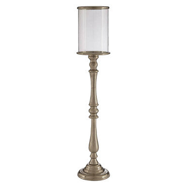 Orsina Kensington Townhouse Large Nickel Pillar Candle Holder