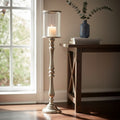 Orsina Kensington Townhouse Large Nickel Pillar Candle Holder