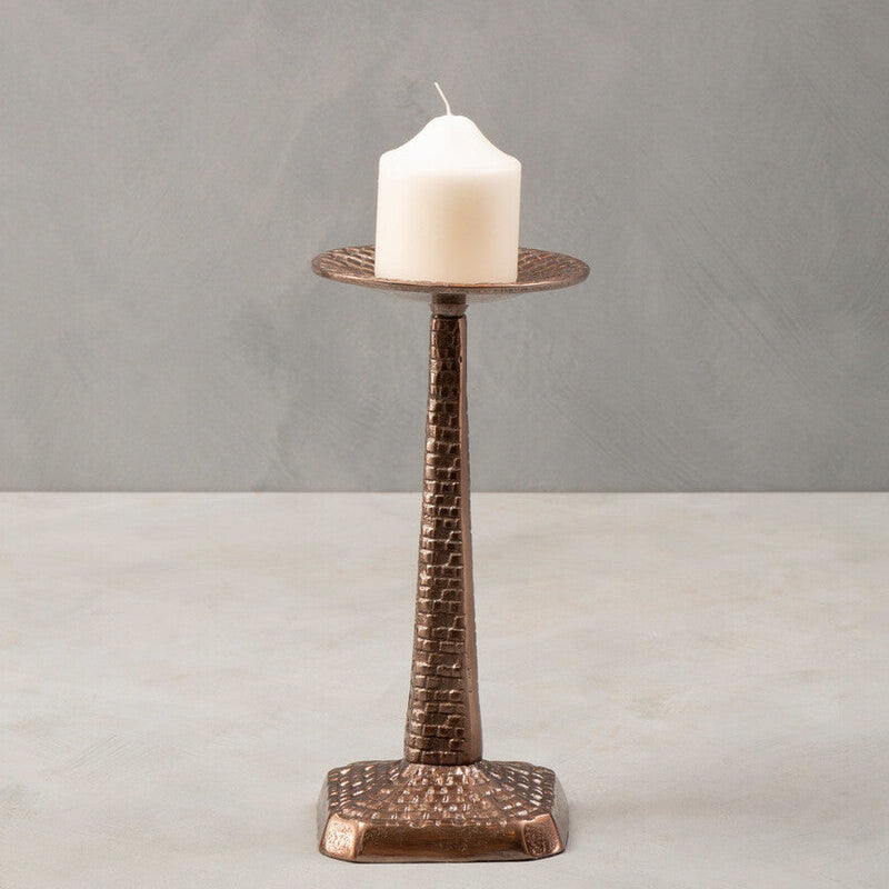 Orsina Arya Small Grey Candle Holder – Architectural Pillar Stand