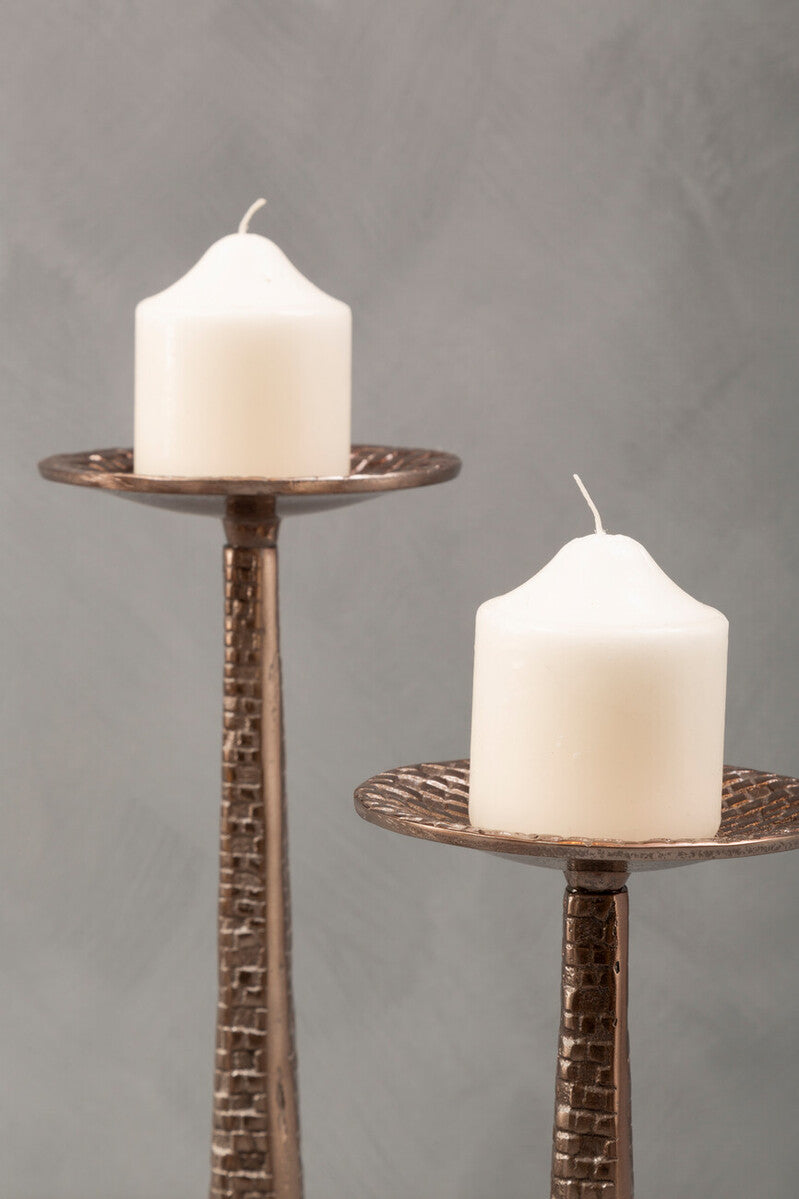 Orsina Arya Small Grey Candle Holder – Architectural Pillar Stand