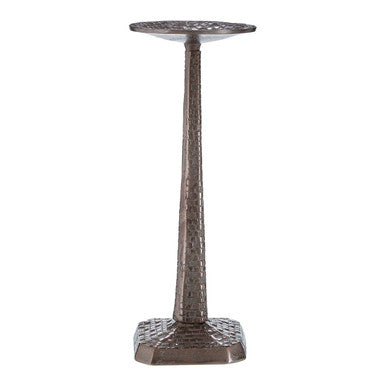 Orsina Arya Large Grey Pillar Candle Holder – Textured Geometric Stand