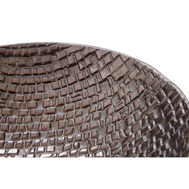 Orsina Ayra Pewter Decorative Bowl – Textured Metal Table Centerpiece