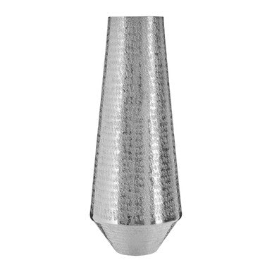 Orsina Safia Large Silver Hammered Aluminium Vase – 24 Inch Tall