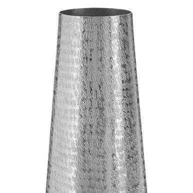 Orsina Safia Large Silver Hammered Aluminium Vase – 24 Inch Tall