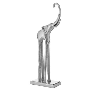 Orsina Silver Elephant Ornament – Large Boho Aluminium Sculpture