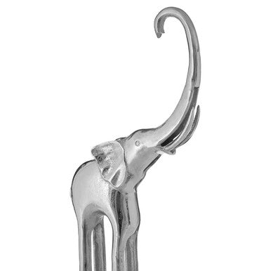 Orsina Silver Elephant Ornament – Large Boho Aluminium Sculpture