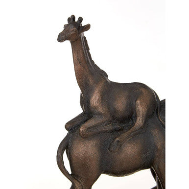 Orsina Boho Stacking Animals Sculpture | Bronze-Gold Trio Ornament