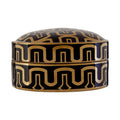 Orsina Tamara Small Ceramic Storage Box | Black and Silver Arabesque