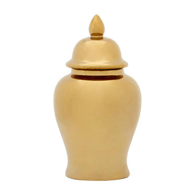 Orsina Gold Ceramic Jar – Small Kensington Townhouse Lidded Decor
