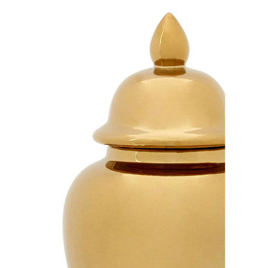 Orsina Gold Ceramic Jar – Small Kensington Townhouse Lidded Decor
