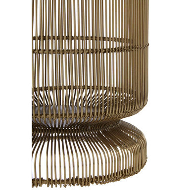Orsina Martina Small Gold Wire Candle Holder | Textured Iron Cylinder