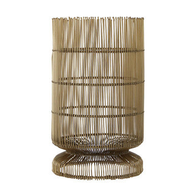 Orsina Martina Large Gold Wire Candle Holder – Iron Cylindrical Lantern