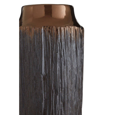 Orsina Mica Small Ceramic Vase – Textured Metallic Tabletop Decor