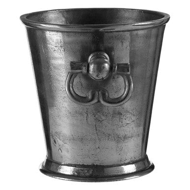 Orsina Antique Silver Wine Cooler – Rustic Distressed Metal Serveware