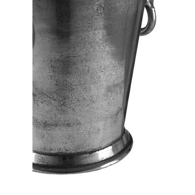 Orsina Antique Silver Wine Cooler – Rustic Distressed Metal Serveware