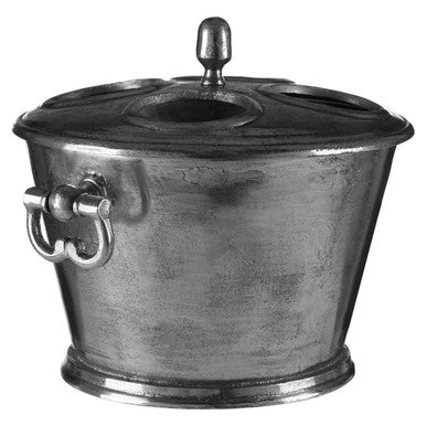 Orsina Antique Silver 4-Bottle Wine Cooler – Rustic Beverage Chiller