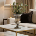 Orsina Alexa Ombre Fluted Glass Vase – Small Nickel to Clear Decor