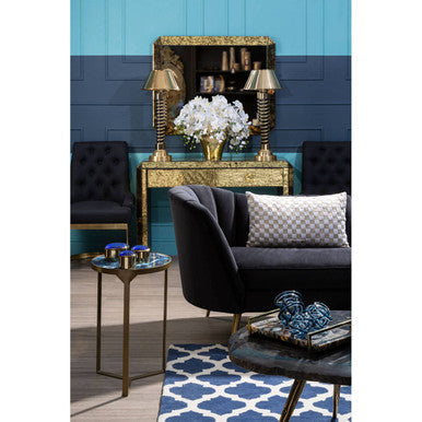 Orsina Nura Large Gold Ceramic Vase – Tall Meiping Inspired Decor
