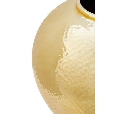 Orsina Nura Large Gold Ceramic Vase – Tall Meiping Inspired Decor