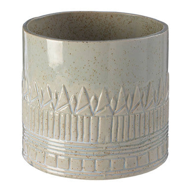 Orsina Petra Small Ceramic Planter – Light Green Textured Succulent Pot