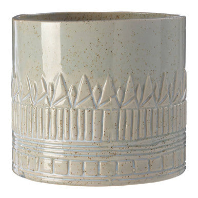 Orsina Petra Small Ceramic Planter – Light Green Textured Succulent Pot
