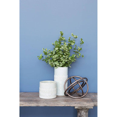 Orsina Petra Small Ceramic Planter – Light Green Textured Succulent Pot