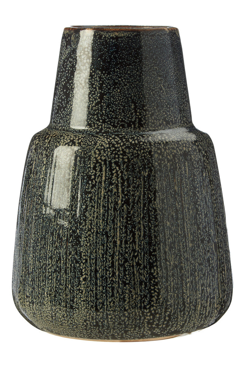 Orsina Kondo Large Ceramic Vase – Hand-Glazed Blue Speckled Decor