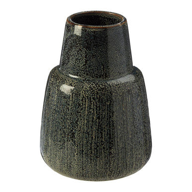 Orsina Kondo Large Ceramic Vase – Hand-Glazed Blue Speckled Decor