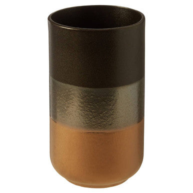 Orsina Nixon Stoneware Vase – Modern Tritone Copper and Matte Black