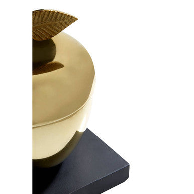 Orsina Kinsley Gold Apple Bookends with Storage - Set of 2 Black Accents