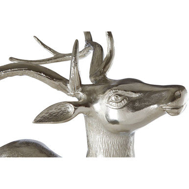 Orsina Large Floor Standing Stag Sculpture | Polished Nickel Aluminium