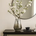Orsina Alexa Small Glass Vase – Fluted Ombre Nickel to Clear