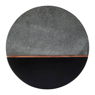 Orsina Pedra Small Lava Stone Serving Board with Copper Inlay