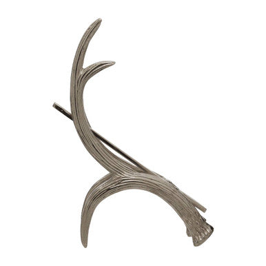 Orsina Antler 3-Bottle Wine Rack – Silver Aluminium Tabletop Holder