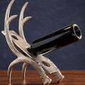 Orsina Antler 3-Bottle Wine Rack – Silver Aluminium Tabletop Holder