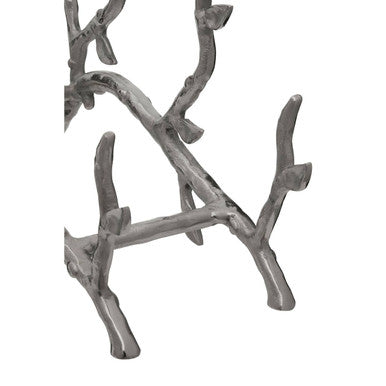 Orsina Adria 3-Bottle Silver Metal Branch Wine Rack | Sculptural Decor