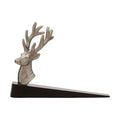 Orsina Silver Stag Door Stop – Decorative Black Wooden Door Wedge