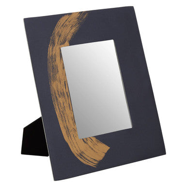 Orsina Alma Blue and Gold 5x7 Metal Photo Frame – Modern Tabletop Decor