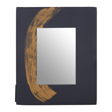 Orsina Alma Blue and Gold 5x7 Metal Photo Frame – Modern Tabletop Decor
