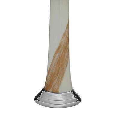 Orsina Alma White and Gold Candle Holder – Minimalist Aluminum Decor