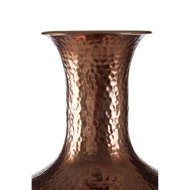 Orsina Solis Bottle Vase – Hammered Aluminium Metallic Home Decor