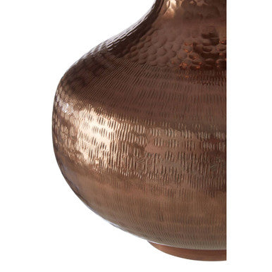 Orsina Solis Bottle Vase – Hammered Aluminium Metallic Home Decor