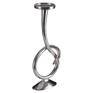 Orsina Kensington Townhouse Twist Nickel Taper Candle Holder