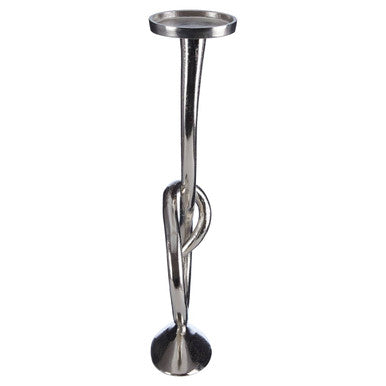 Orsina Kensington Townhouse Twist Nickel Taper Candle Holder