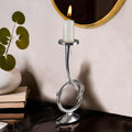 Orsina Kensington Townhouse Twist Nickel Taper Candle Holder