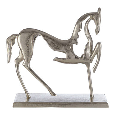 Orsina Hampstead Horse Ornament – Silver Nickel Aluminium Sculpture