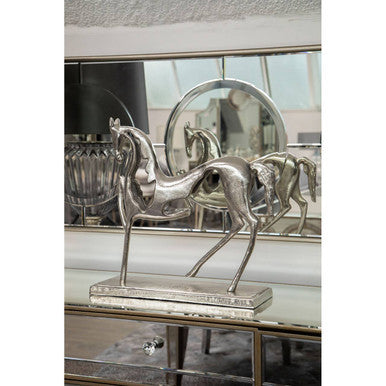 Orsina Hampstead Horse Ornament – Silver Nickel Aluminium Sculpture